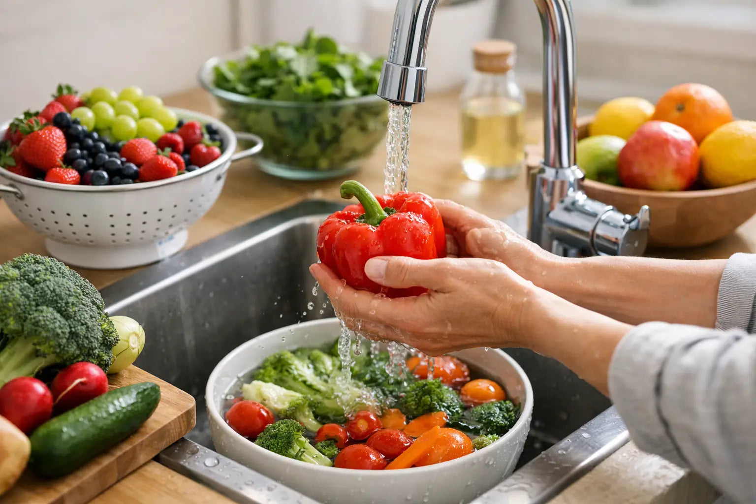 How to wash fruits and vegetables effectively at home